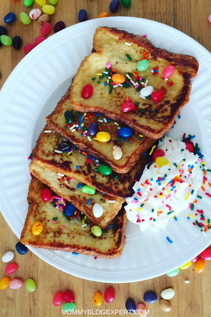 French Toast with Jelly Beans for Breakfast