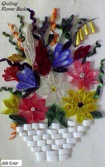 types of paper quilling flowers Paper Quilling Flower Baskets | 338 x 537