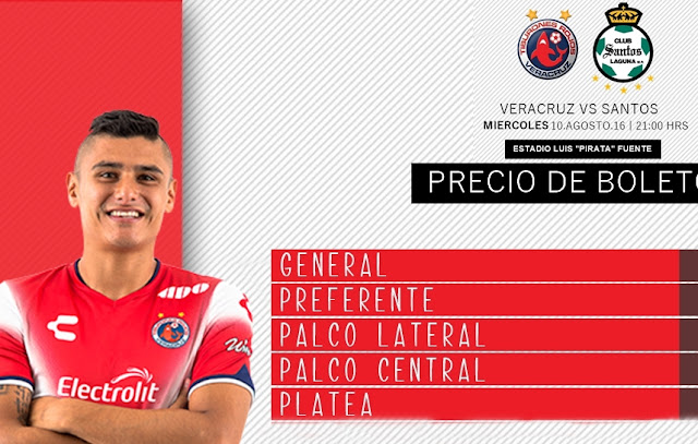 VENTA DE BOLETOS: VERACRUZ VS SANTOS 