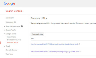 Cara Menghapus index / URL dari Google Search 