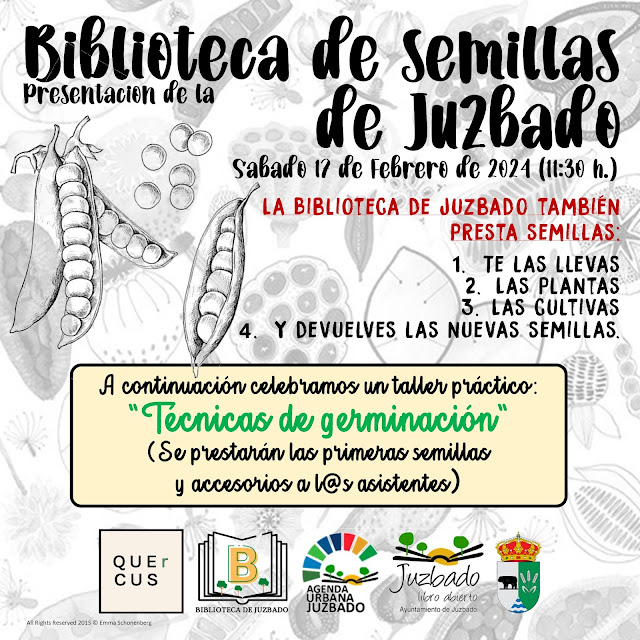 Juzbado, Biblioteca,Biblioteca municipal, biblioteca de semillas, Biodiversidad,premio María Moliner, Quercus Huerta, Guardián de semillas