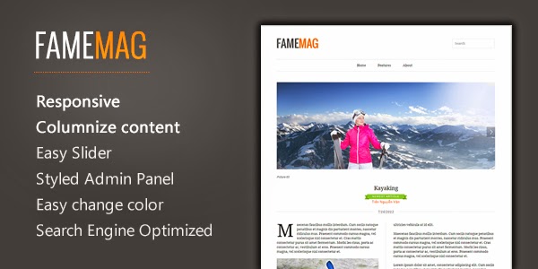 Banner FameMag – Free Minimalist Blogger Template for News & Magazine