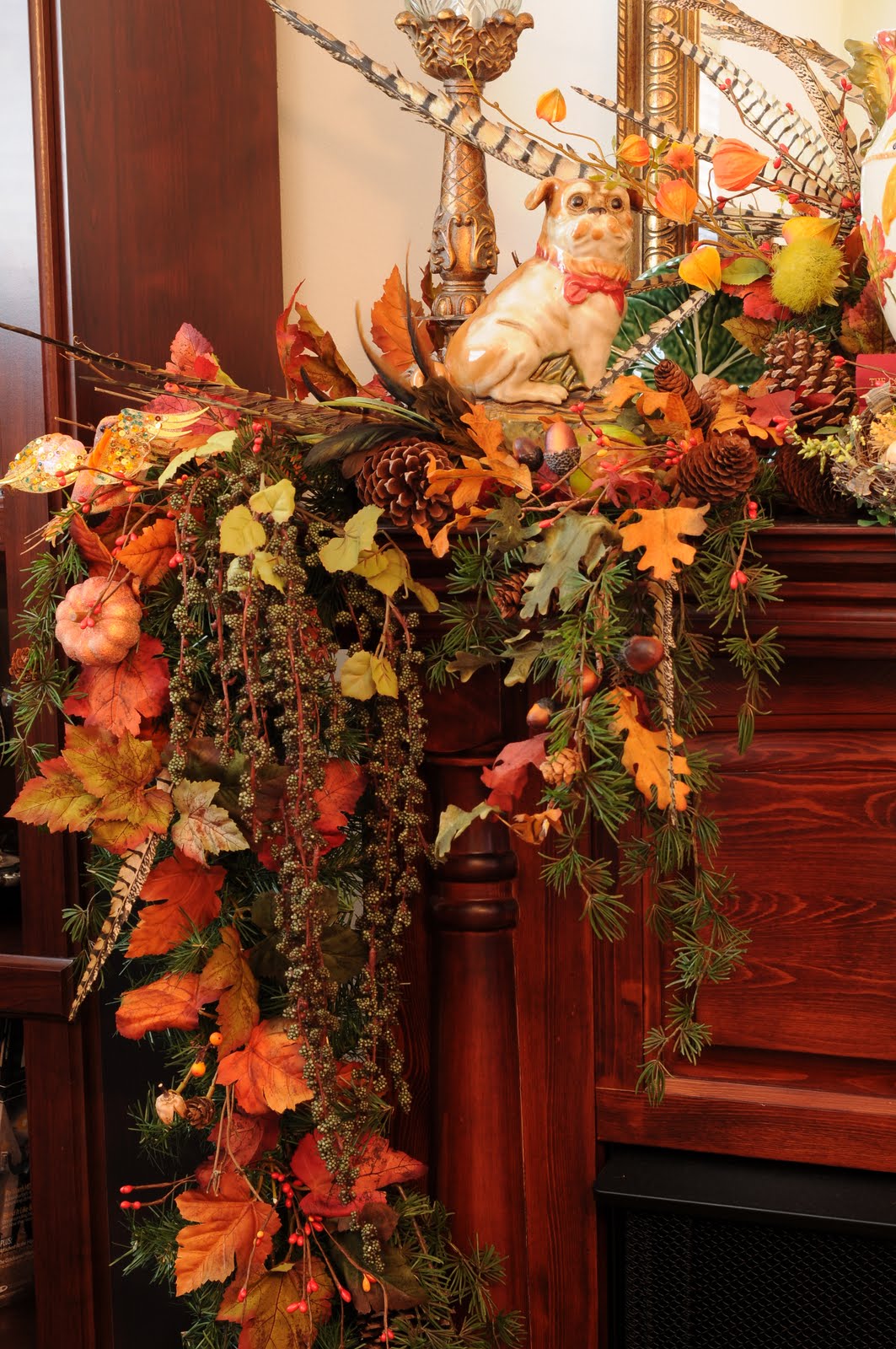 Sweet Designs: Fall Fireplace Mantel decorating