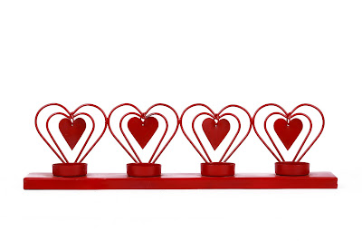 Four Red Heart Votive Holder_ INR 799