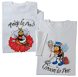 bride and groom to bee wedding t-shirts