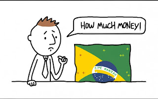 2 stickman thinking that "How Much Money Can I Take As A Loan Into Brazil?"