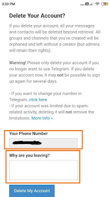 how to delete telegram account permanently step by step.
