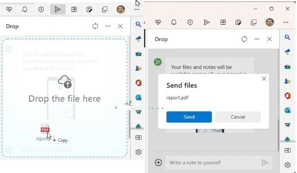 Dosyaları ve Notları Paylaşmak için Microsoft Edge'in "Drop" Özelliği Nasıl Kullanılır?