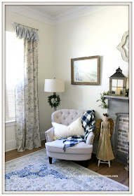 French Country-French Farmhouse-Christmas-Buffalo Check-Sitting Area-Bedroom-From My From Porch To Yours