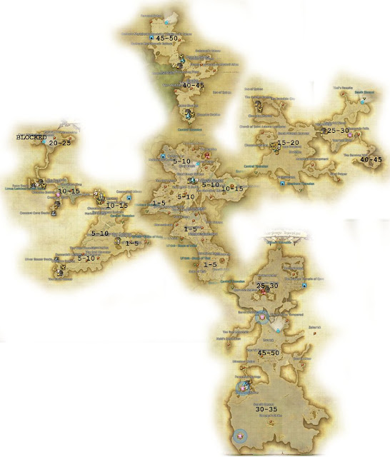 FF14 Thanalan Map