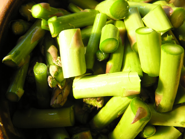 chopped asparagus