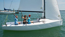 J/70 Bikini Cup sailing