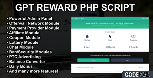 GPT Reward PHP Script v1.0.0