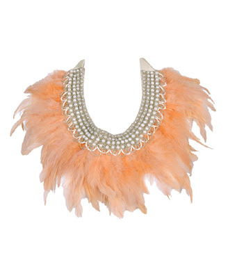 This feather collar from Forever 21 is one affordable way 