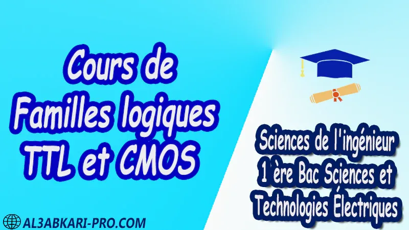 Cours de Familles logiques TTL et CMOS - Sciences de l'ingénieur - 1 ère Bac Sciences et Technologies Électriques PDF Cours de Familles logiques TTL et CMOS - Sciences de l'ingénieur - 1 ère Bac Sciences et Technologies Électriques PDF