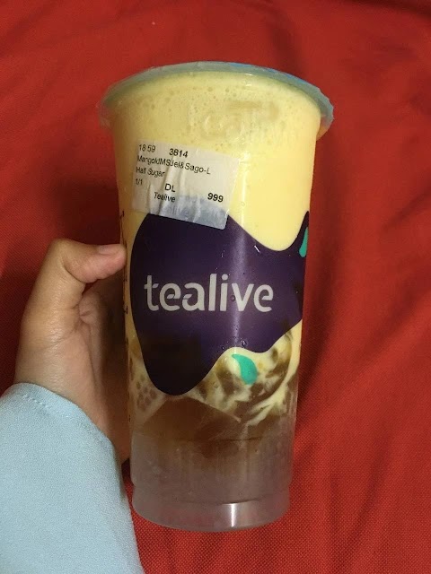 Review Mangold Milkshake with Jelly & Sago from Tealive