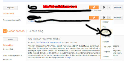 Cara membuat Daftar isi Blogspot