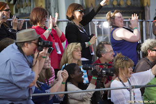 fans in the grandstand