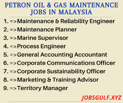 Petron oil & gas Maintenance jobs in Malaysia