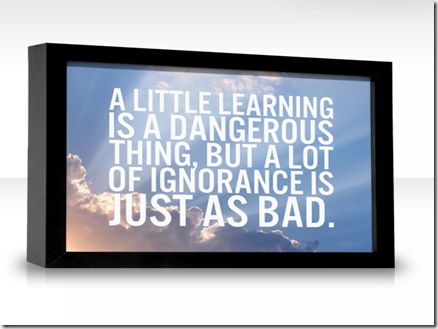 a little learning