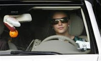 Britney Spears driving after release from hospital