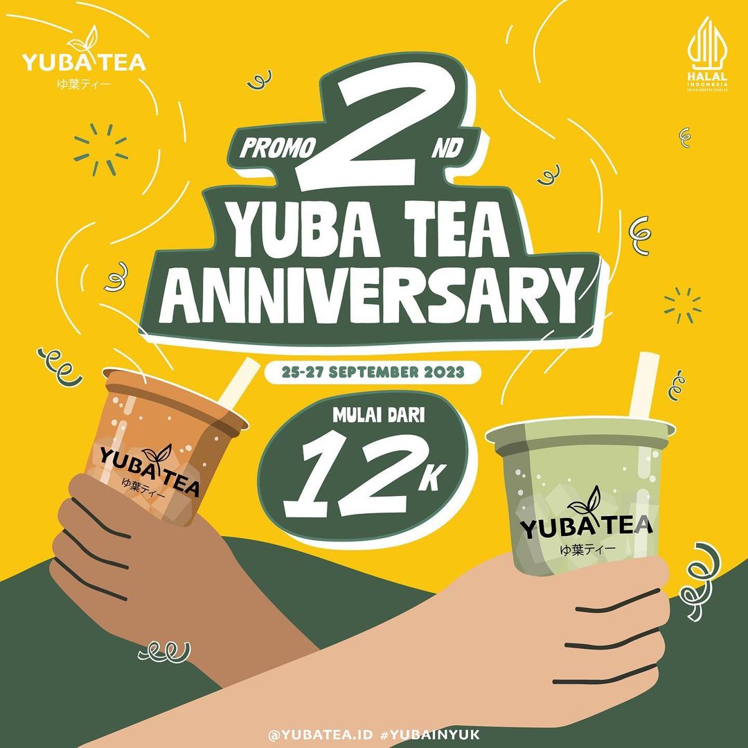 Promo YUBA TEA 2ND ANNIVERSARY – Harga Spesial Minuman Rp. 12Ribu