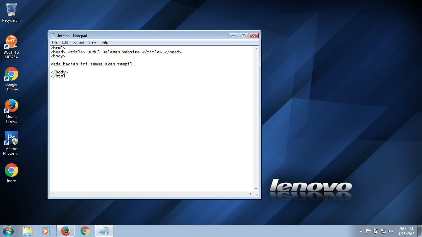 Contoh Html Melalui Notepad - 9ppuippippyhytut