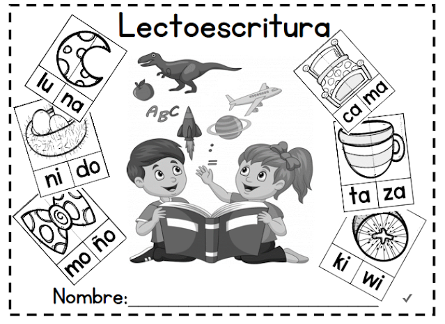 Cuadernillo de lectoescritura, Preescolar ,Primaria ,Fichas PDF, Lectura y escritura