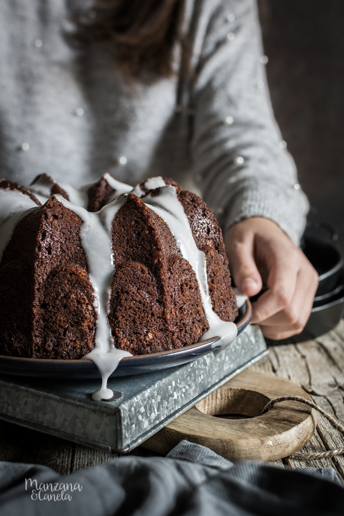 Bundt de cacao y coco