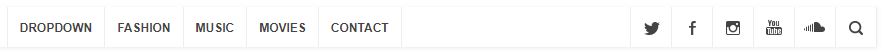 Navigasi Menu Atas Blog Responsive, Dropdown, Social Link, Search Box