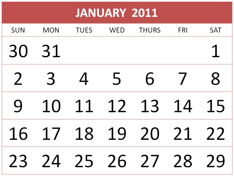 2011 calendar printable by month. 2011 calendar printable by