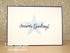 scissorspapercard, Stampin' Up!, CASEing The Catty, So Many Stars bundle, Rectangle Stitched Dies, Delicata Ink, Christmas 