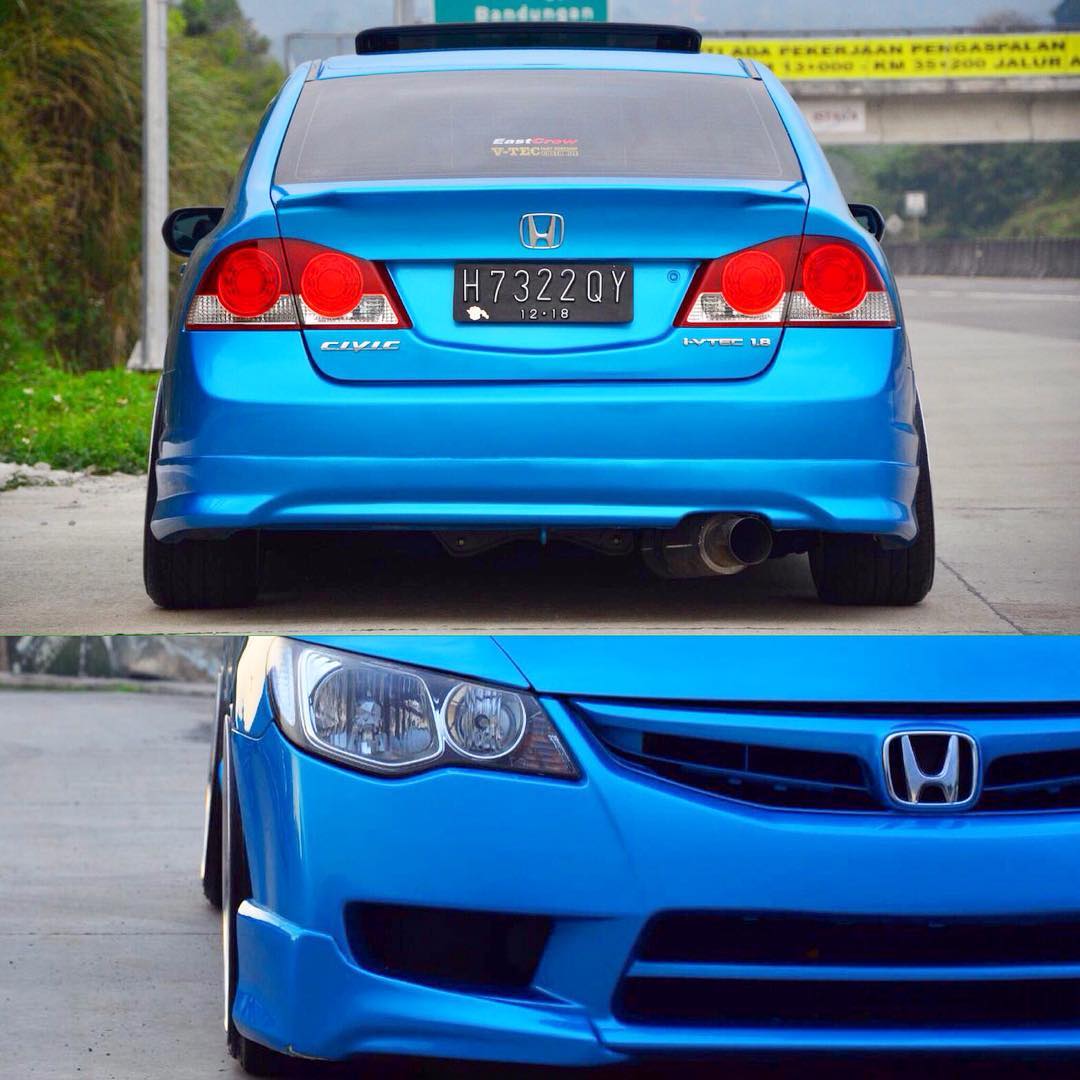 Modifikasi Mobil Ceper Honda Civic Blue Keren Owner @rifqiaufa11 | All