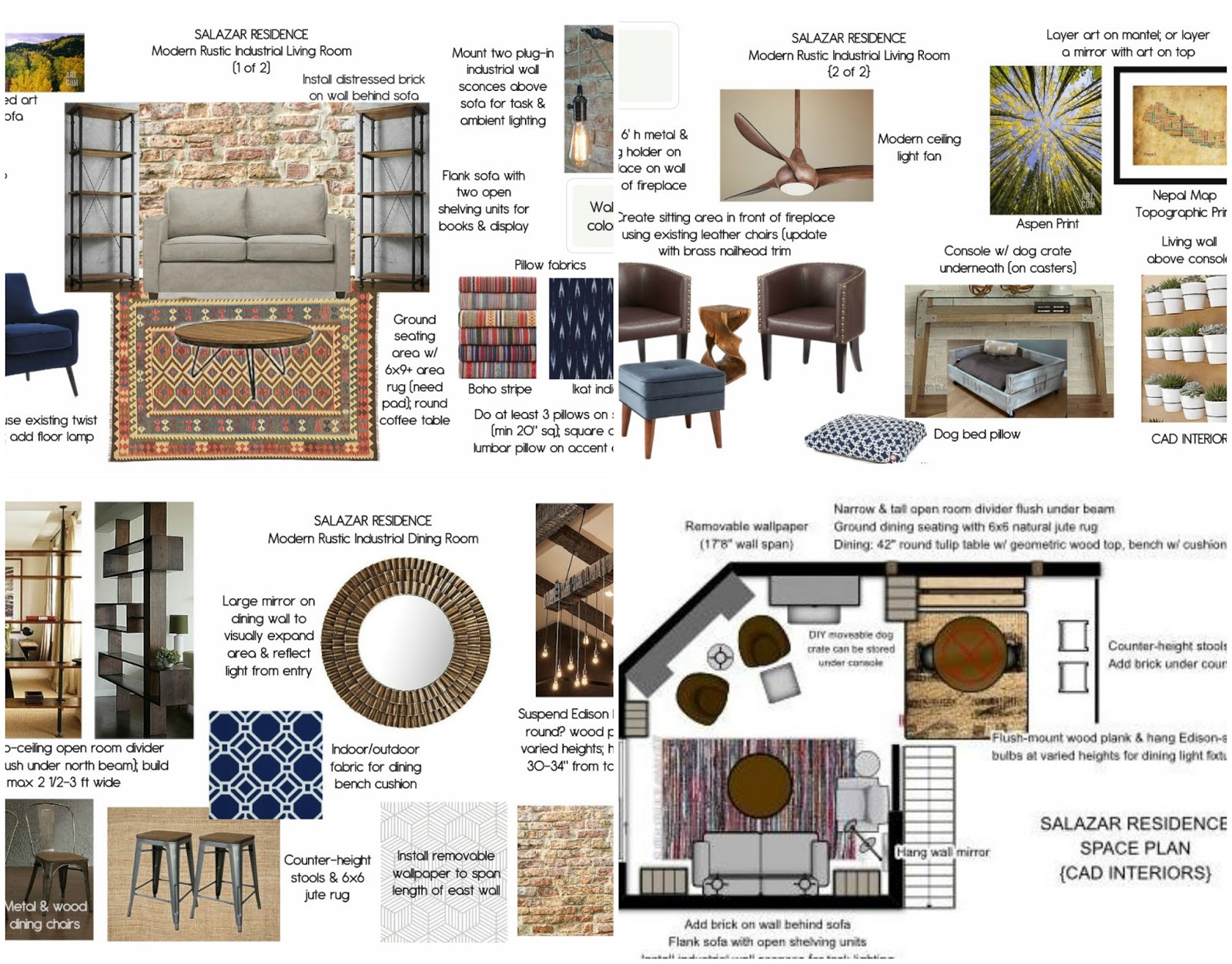 e-design online interior design service modern industrial rustic decor