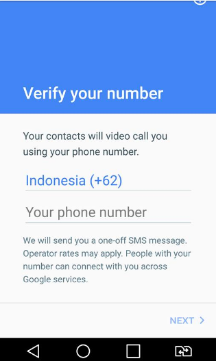 Verifikasi Nomor Telepon di Google Duo