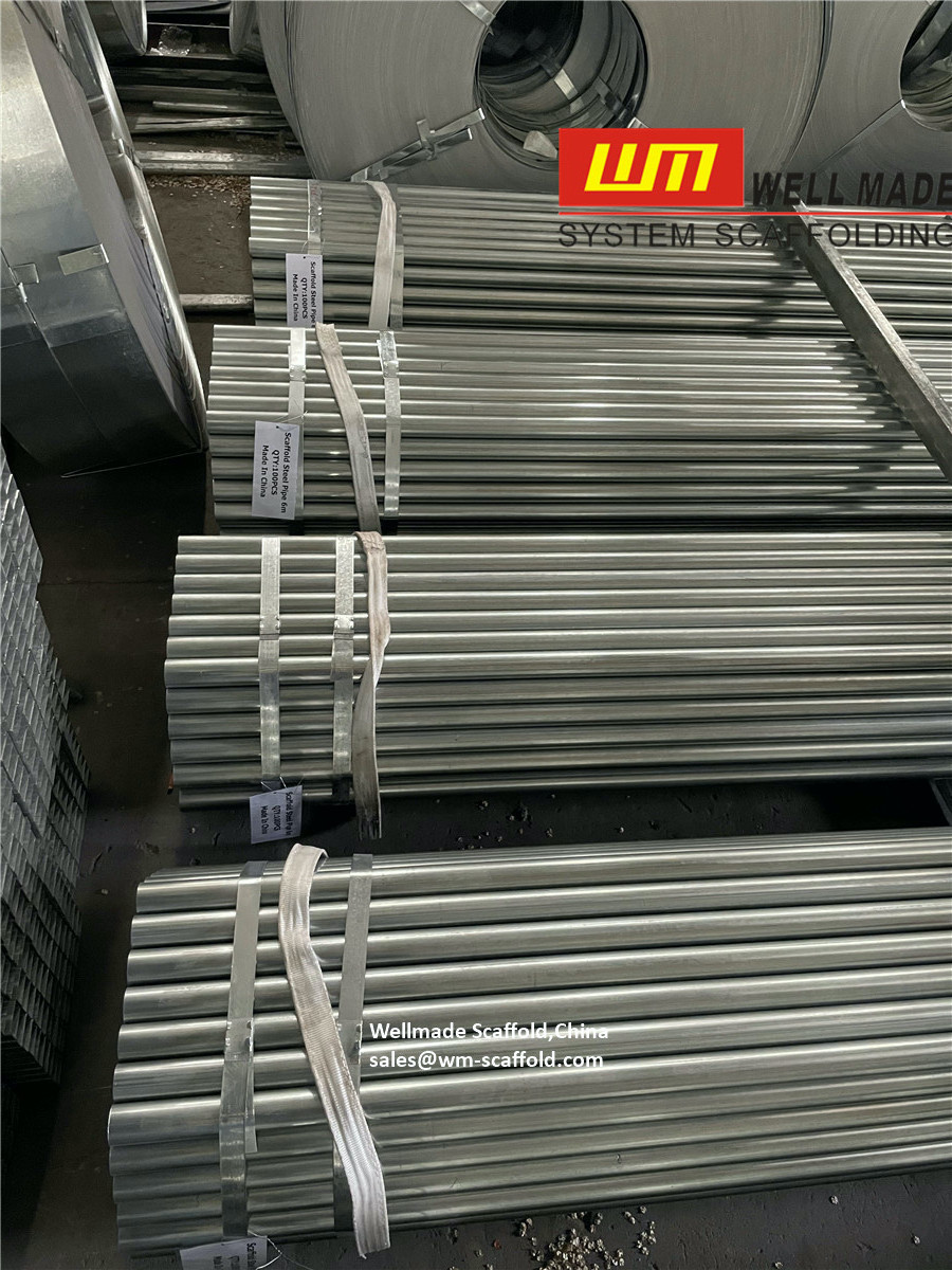 scaffolding pipes galvanized scaffold tubes - construction tube and clamp system components parts- OD48.3x3.0mm scaffolding tubes -W ellmade china