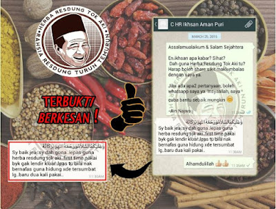 testimoni herba resdung tok aki