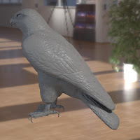 3D model falcon bird basic shape