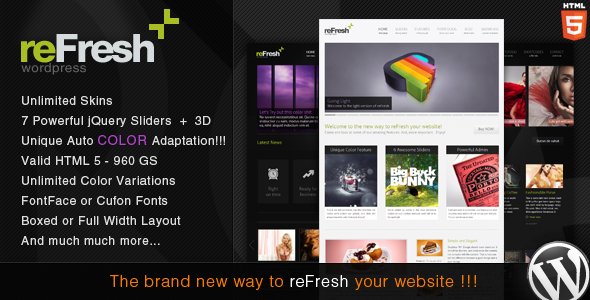 reFresh - Powerful Clean & Elegant WordPress Theme - Creative WordPress