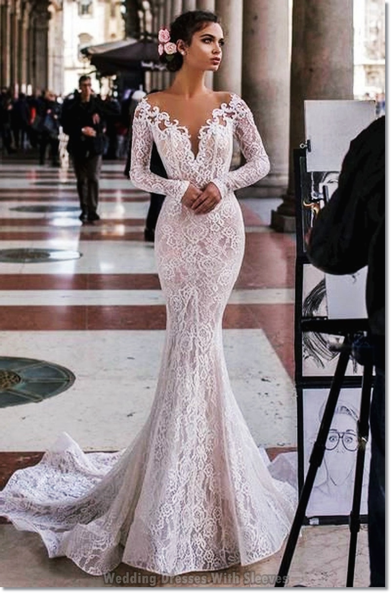 Wedding, Dresses With Long Sleeves
