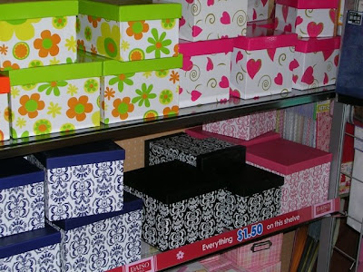 colorful storage boxes