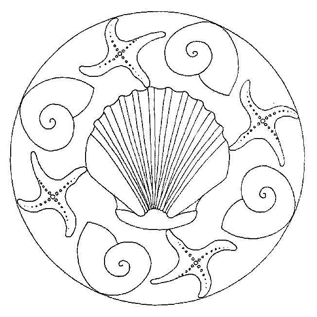 Download Coloring Pages: Fish Mandala Coloring Pages Free and Printable