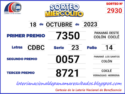 resultados-sorteo-miercoles-18-de-octubre-2023-loteria-nacional-de-panama-tablero-oficial