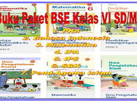 Buku Paket BSE PKn Bahasa Indonesia Matematika IPA IPS SBK  Kelas 6 SD/MI