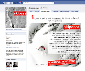 Page Facebook skipass avant la Timeline (landing page)