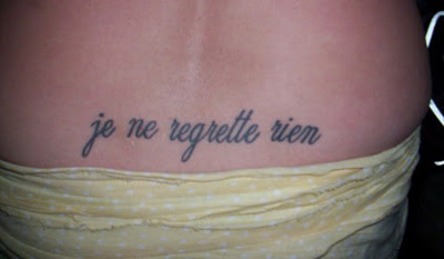 Lower back tattoo