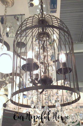 Menard's Patriot Lighting Victoria 3-Light Caffe Patina Chandelier birdcage