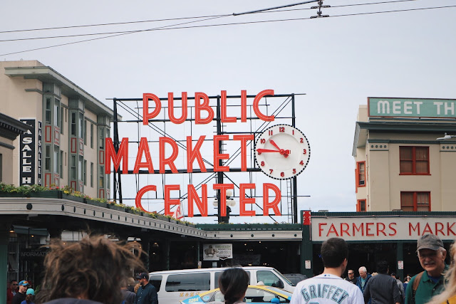 Public Market Center sign in Seattle