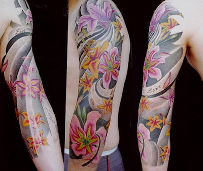 japanese sleeve tattoos black and grey