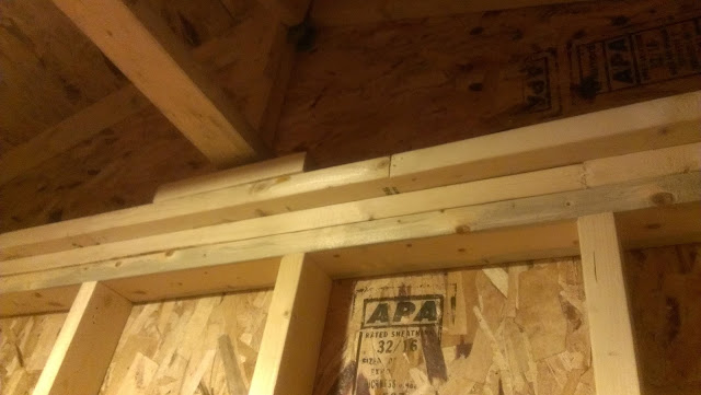 Nailing plate (other wall) for ceiling cedar boards.